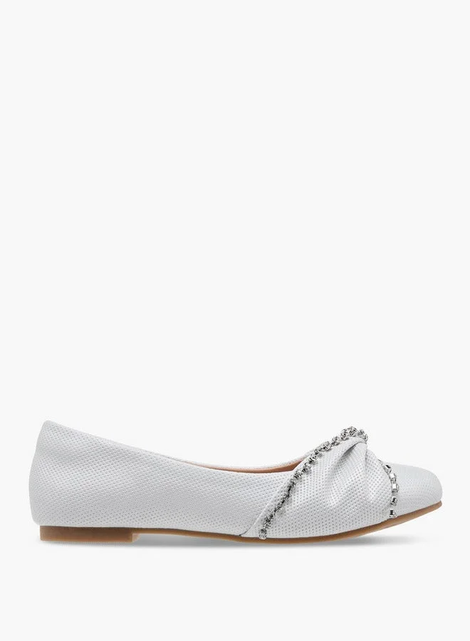 Celeste Girls' Embellished Slip-On Ballerina Shoes